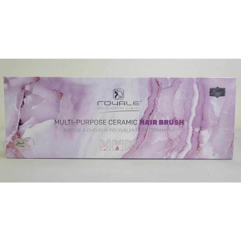 Royal Genius Heating Element Multi-Purpose Luxury Ceramic Brush Purple NWT